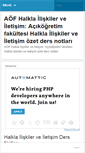Mobile Screenshot of aofhalklailiskilerveiletisim.wordpress.com