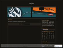 Tablet Screenshot of khaleef.wordpress.com