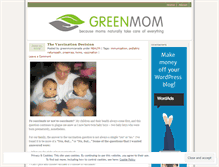 Tablet Screenshot of greenmomcanada.wordpress.com