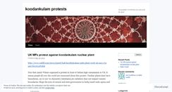 Desktop Screenshot of koodankulamprotest.wordpress.com