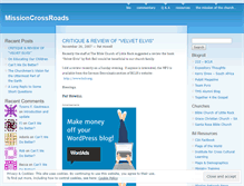 Tablet Screenshot of missioncrossroads.wordpress.com
