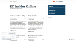 Desktop Screenshot of ecinsider.wordpress.com