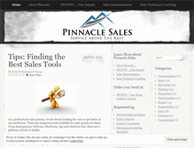 Tablet Screenshot of pinnaclesales.wordpress.com