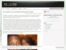 Tablet Screenshot of matttocollege.wordpress.com
