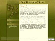 Tablet Screenshot of erinhumphries.wordpress.com