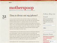 Tablet Screenshot of motherspoop.wordpress.com