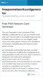 Mobile Screenshot of freepsnnetworkcardgenerator.wordpress.com