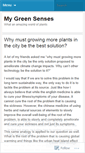 Mobile Screenshot of mygreensenses.wordpress.com