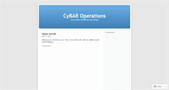 Desktop Screenshot of cybaroperations.wordpress.com