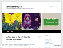 Tablet Screenshot of ishouldthankyou.wordpress.com