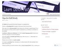 Tablet Screenshot of learndutchfast.wordpress.com