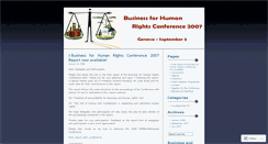 Desktop Screenshot of businessforhumanrights.wordpress.com