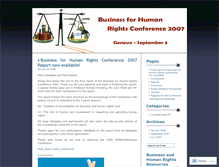 Tablet Screenshot of businessforhumanrights.wordpress.com