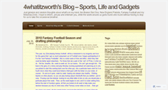 Desktop Screenshot of 4whatitzworth.wordpress.com