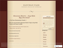 Tablet Screenshot of hanumanji.wordpress.com