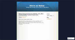 Desktop Screenshot of aboveasbelow.wordpress.com