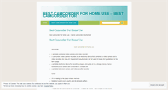 Desktop Screenshot of bestcamcorderforhomeusedpcq.wordpress.com