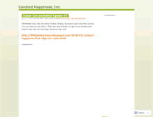 Tablet Screenshot of conducthappiness.wordpress.com