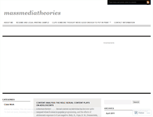 Tablet Screenshot of massmediatheories.wordpress.com