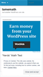 Mobile Screenshot of lamemath.wordpress.com