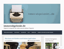 Tablet Screenshot of immerabgelenkt.wordpress.com