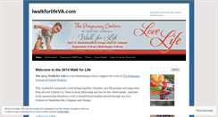 Desktop Screenshot of iwalkforlifeva.wordpress.com