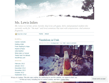 Tablet Screenshot of mslewisinfers.wordpress.com