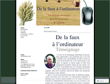 Tablet Screenshot of fauxordinateur.wordpress.com