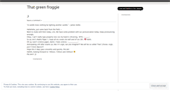 Desktop Screenshot of greenyfroggie.wordpress.com