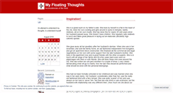 Desktop Screenshot of myfloatingthoughts.wordpress.com