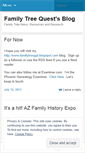 Mobile Screenshot of familytreequest.wordpress.com