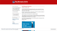 Desktop Screenshot of playmonopolyonline.wordpress.com