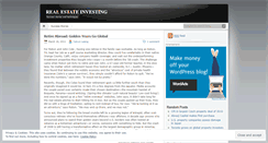 Desktop Screenshot of investmentrealestate.wordpress.com