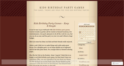 Desktop Screenshot of kidsbirthdaypartygames.wordpress.com