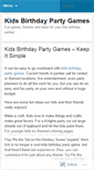 Mobile Screenshot of kidsbirthdaypartygames.wordpress.com