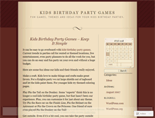 Tablet Screenshot of kidsbirthdaypartygames.wordpress.com