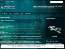 Tablet Screenshot of dropbooks.wordpress.com