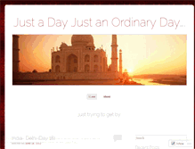 Tablet Screenshot of justadayjustanordinaryday.wordpress.com