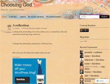 Tablet Screenshot of choosegod.wordpress.com