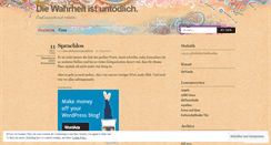 Desktop Screenshot of diewahrheitistuntoedlich.wordpress.com