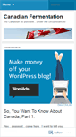 Mobile Screenshot of canadianfermentation.wordpress.com