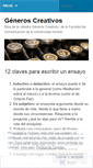 Mobile Screenshot of generoscreativos.wordpress.com