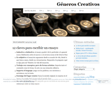 Tablet Screenshot of generoscreativos.wordpress.com