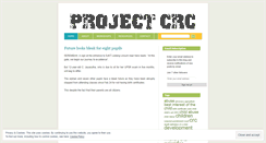 Desktop Screenshot of projectcrc.wordpress.com