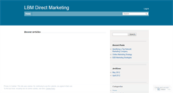Desktop Screenshot of lbmdirectmarketing.wordpress.com