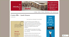 Desktop Screenshot of bibliothequedebabel.wordpress.com