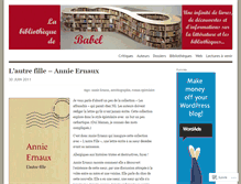 Tablet Screenshot of bibliothequedebabel.wordpress.com