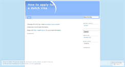Desktop Screenshot of dutchvisa.wordpress.com