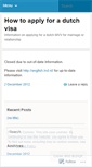 Mobile Screenshot of dutchvisa.wordpress.com