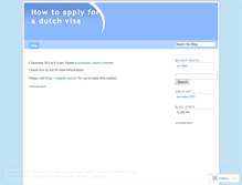 Tablet Screenshot of dutchvisa.wordpress.com